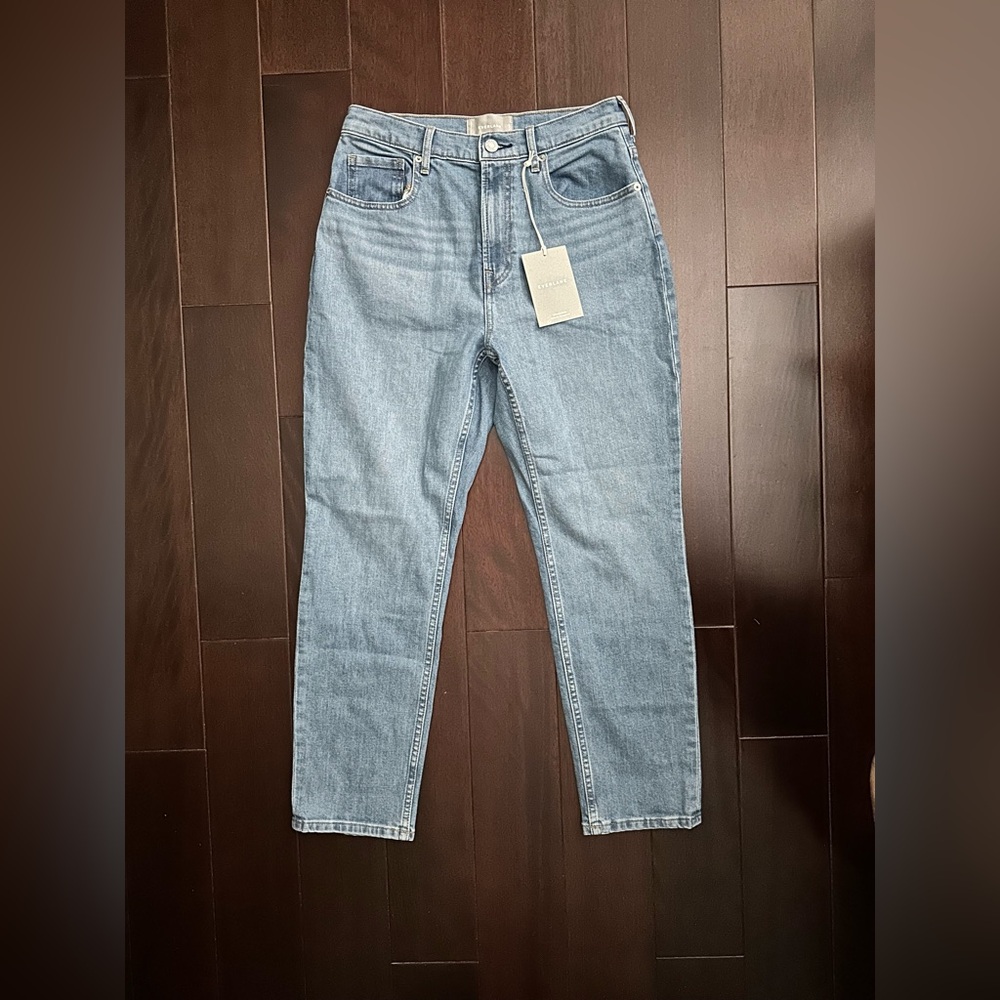 NWT Everlane Blue High Rise Straight Leg Jeans